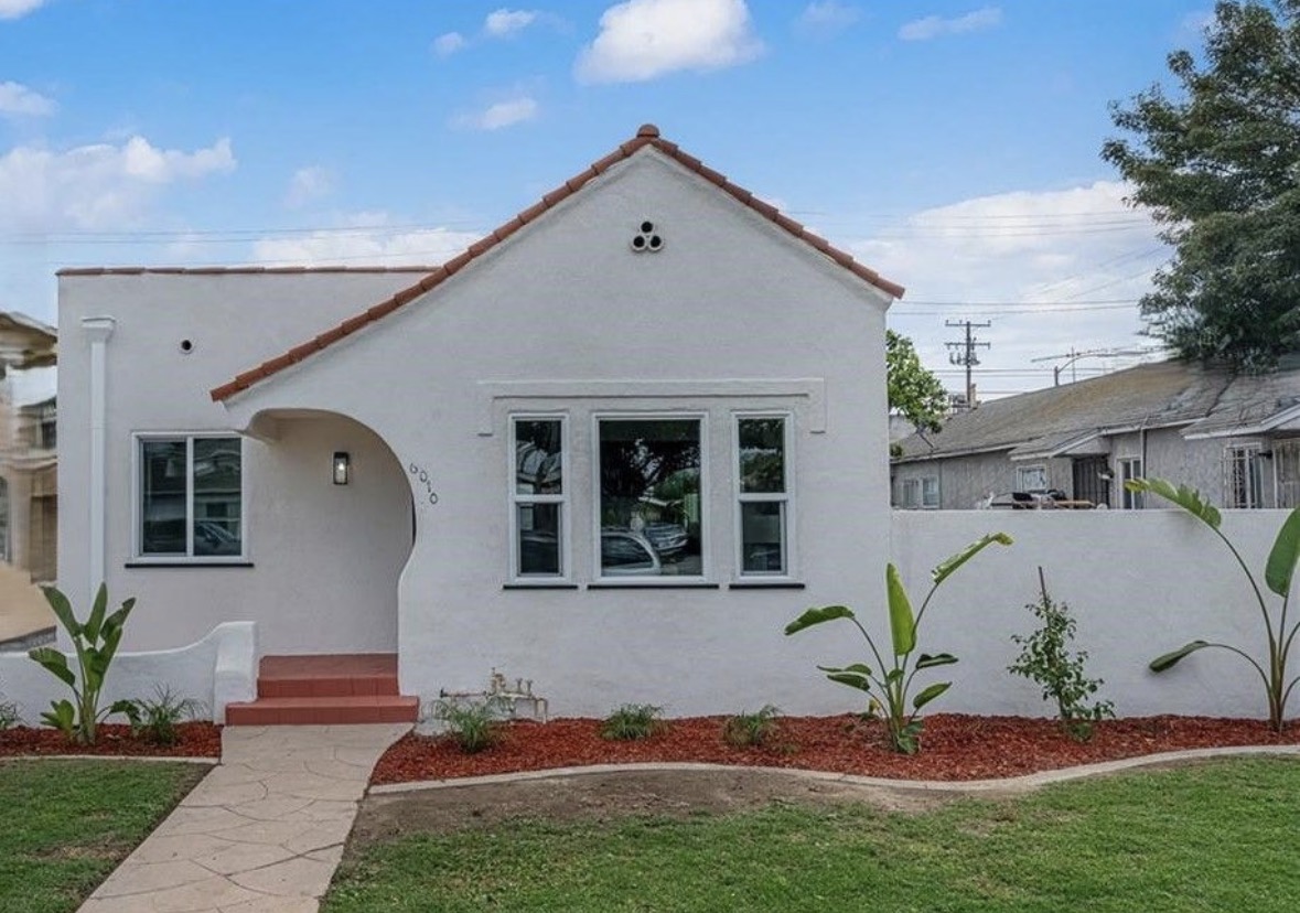 White bungalow exterior
