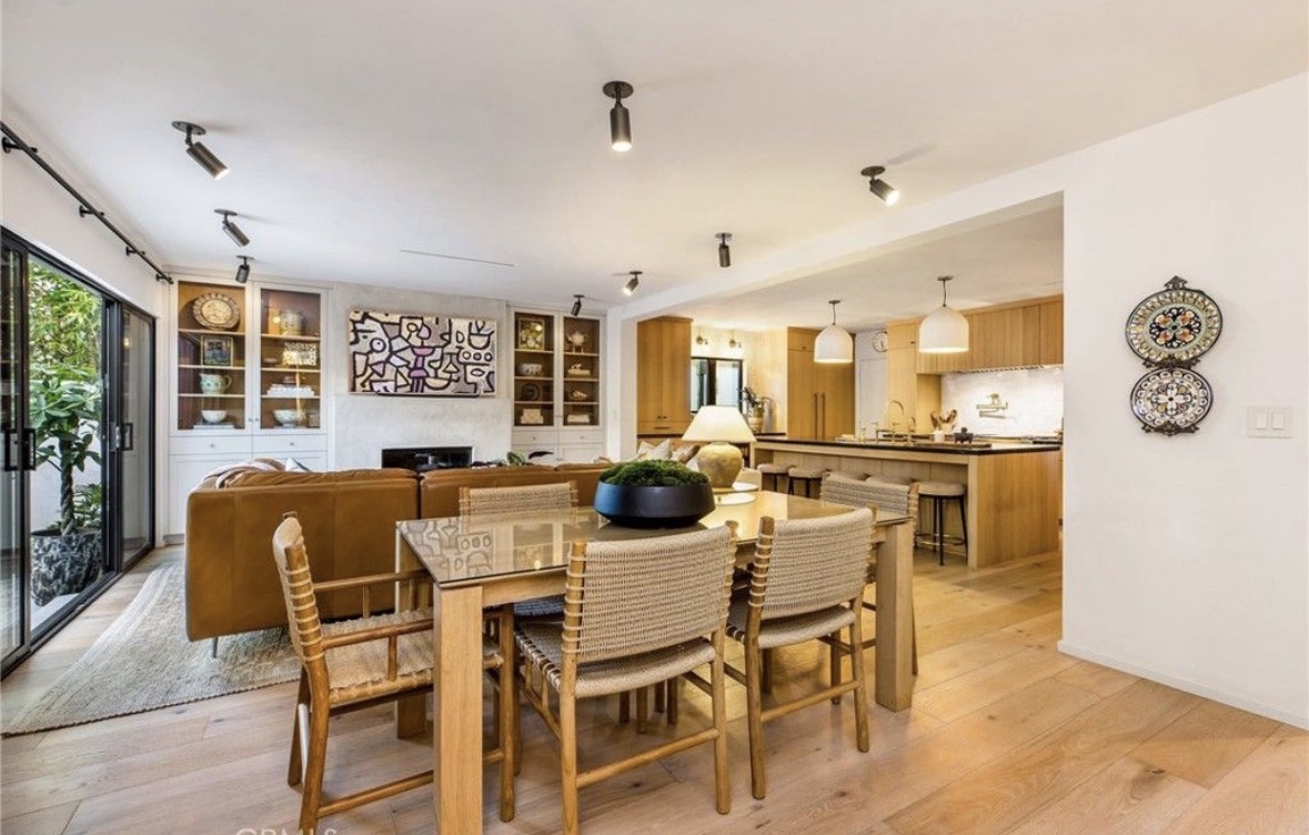 Warm modern open plan interior